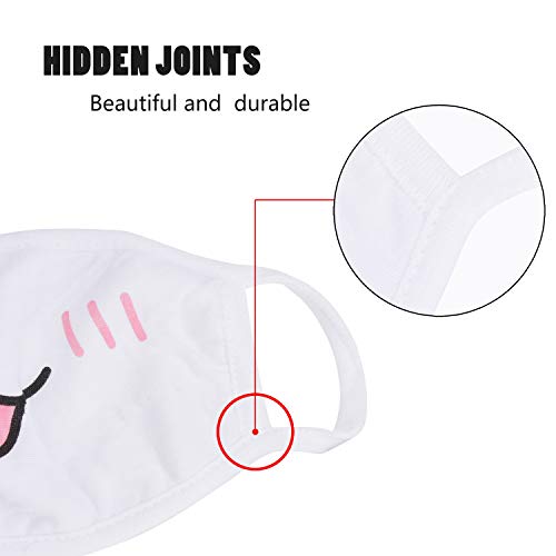 image for Aniwon Kawaii Mask- 5PCS Anime Face Mask Womens Cat Mask Reusable Cute