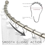 Boho Gray Shower Curtain Sets Modern Bohemian Chic Shower Curtain Set for Bath with 12 Hooks Chevron Shower Curtain Geometric Tribal Tassels Gray Shower Curtain Water Repellent 72x78 Inch Thumb #2