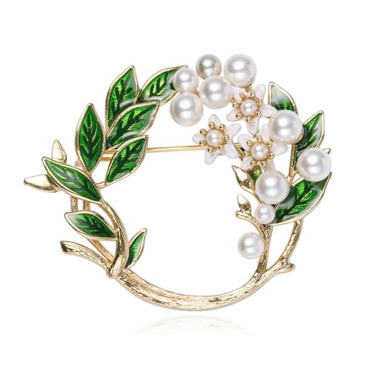 Handmade Gardenia Flower Brooch Pin for Women