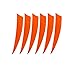 50 Pcs 4 Inch 5 Inch Archery Arrow Fletching Turkey Feather Fletching Right Wing Left Wing Feather Real Arrow Vanes for Hunting Arrow Accessories DIY Archery (5 inch/Right Wing, Orange)