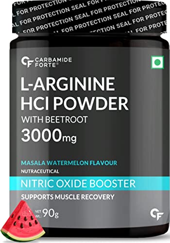 Image of Carbamide Forte L-Carnitine Concentrated Liquid with 1500mg Per Serving- 33 Servings -500ml & Carbamide Forte L Arginine Powder with Beetroot 3000mg - Masala Watermelon Flavour - 90g