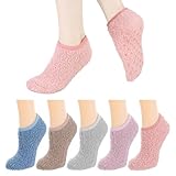 kodinsiivous 5 Paar Stoppersocken für Damen, Kuschelsocken mit Noppen, Rutschfest Flauschige...
