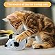 Zinueen Katzenspielzeug Elektrisch Spielmaus, Magic Maus Katze, Interaktives Katzenspielzeug Mäuse mit Federschwanz und Glocke, USB-Aufladung, für Katzenauslauf und Gegen Langeweile