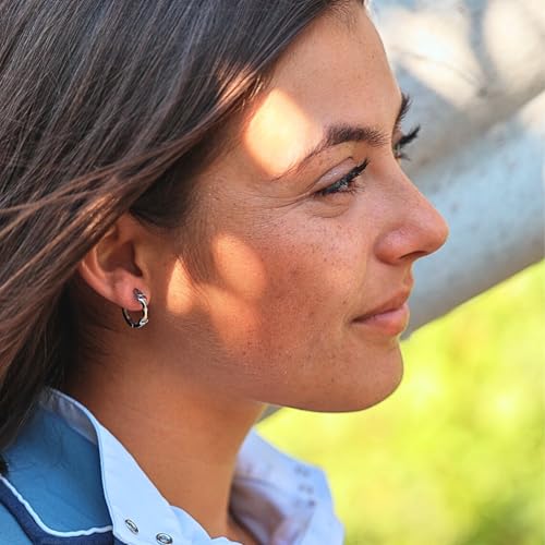 Mini Small Horse Bit Hoops, 925 Sterling Silver2