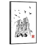 artboxONE Poster mit schwarzem Rahmen 75x50 cm Schwarzweiß 