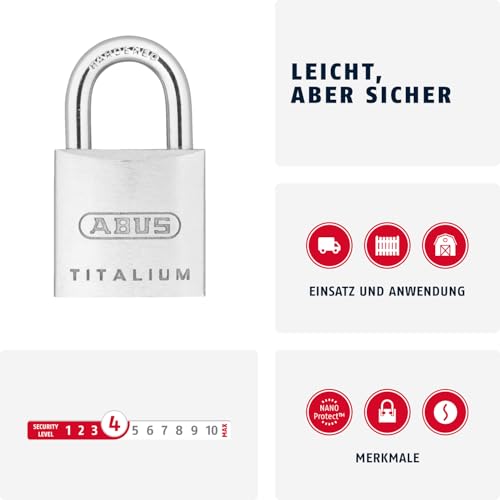 Candado Titalium Abus 30mm KA6312 avec clés identiques multicolore