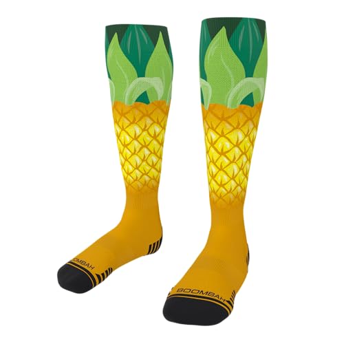 Boombah Pop of Color Pineapple Perfection Printed Sock Yellow/Gold/Lime Green/Kelly Green - Size Intermediate/Medium