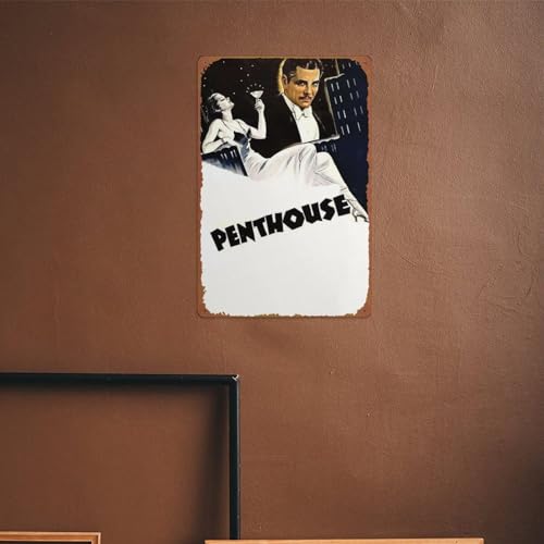 Ieitb Penthouse Metal Tin Sign Vintage Wall Art Decoration Living Room Bathroom Kitchen Movie Poster Decor 8 * 12 Inches thumb #5