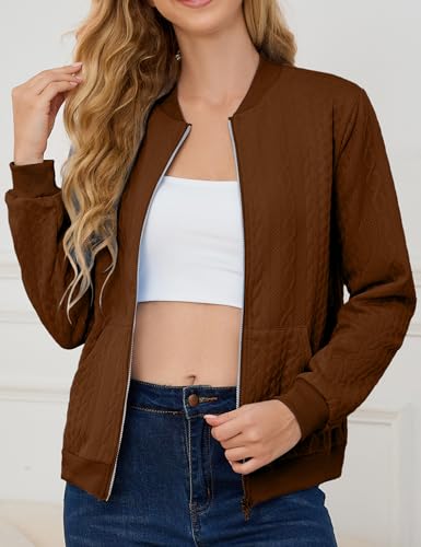 Image of Womens Full Zip Up Cardigan Sweater Casual Solid Long Sleeve Sweatshirt Coat with Pocket