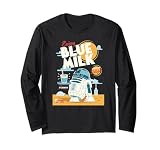 Star Wars Enjoy Blue Milk A Twin Sun Delight! R2-D2 Tatooine 長袖Tシャツ