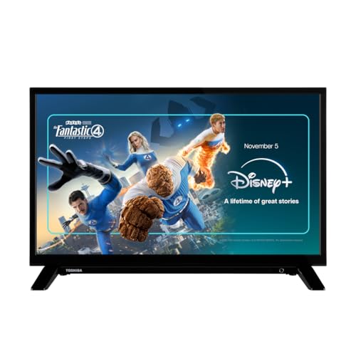 Toshiba 24" WV2553DB HD Ready Smart VIDAA TV, HDR, Freely, Disney plus, Prime Video, Netflix, Dolby Audio, Works with Alexa, Works with Google Assistant, VIDAA Voice 2025