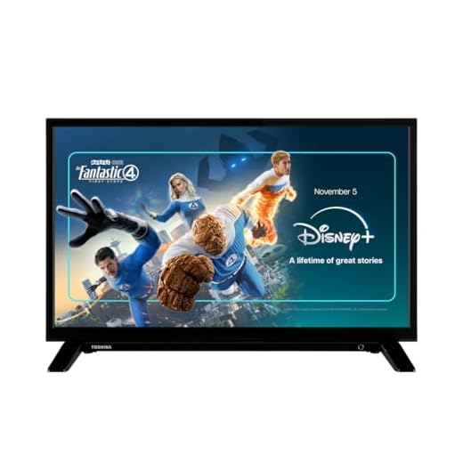 Toshiba 24" WV2553DB HD Ready Smart VIDAA TV, HDR, Freely, Disney plus, Prime Video, Netflix, Dolby Audio, Works with Alexa, Works with Google Assistant, VIDAA Voice 2025