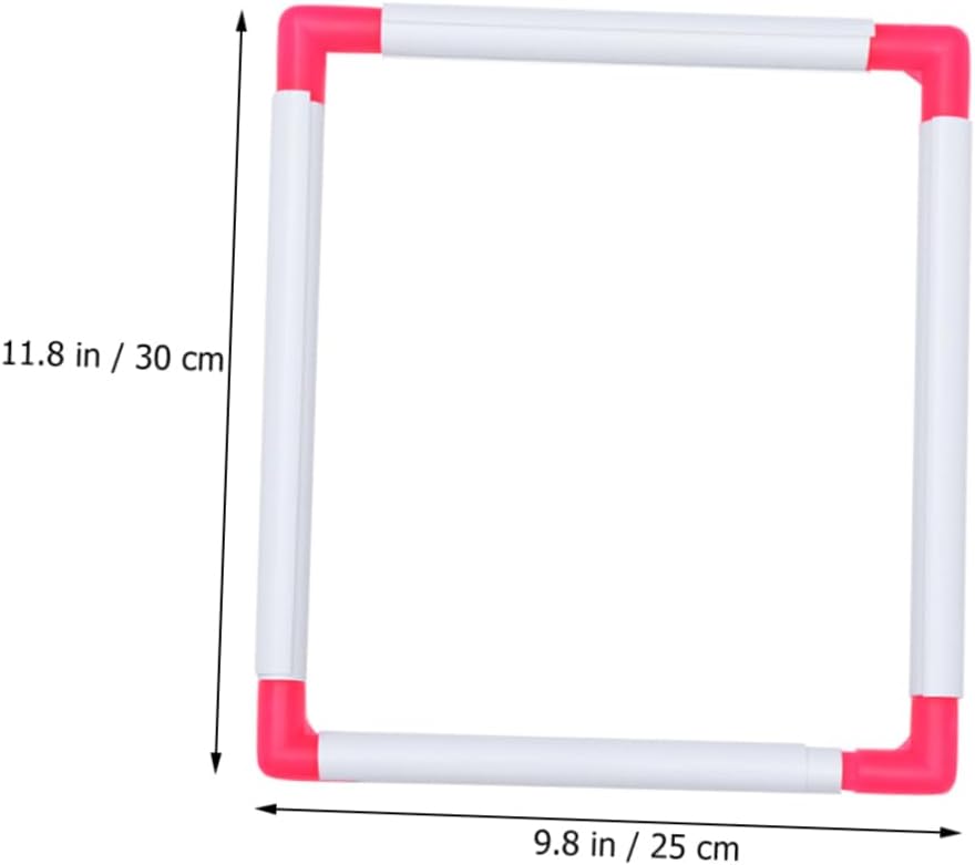 KALLORY PVC Clip Embroidery Frame for Cross Stitch 9.8x11.8 Inch Portable Sewing Tool for Quilting Random Color