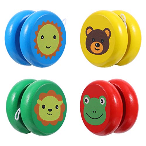 HEMOTON Unique Design Boys and Girls Wooden Educational Toys for Boys and Girls Colorful 4-Pack Random Color