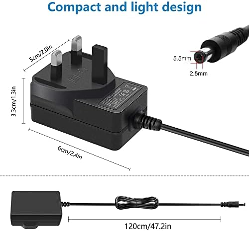 SHNITPWR 5V 3A Power Supply Adapter 100V~ 240V AC to DC 5V 15W Converter 5 Volt 3 Amp 2.5A 2A Power Transformer with 5.5 x 2.5mm 2.1mm Tip for LED Pixel Light TV Box USB Hub Wifi Camera Baby Monitor