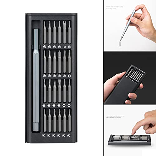 yotijay Kit de chave de fenda multifuncional 25 em 1 ferramenta manual com estojo Broca de chave mag