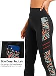 Yvette Printed Leggings for Women High Waisted Workout Tummy Control Yoga Pants with Pockets