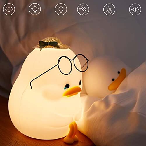 Lámpara de noche de silicona con forma de pato miniatura 2
