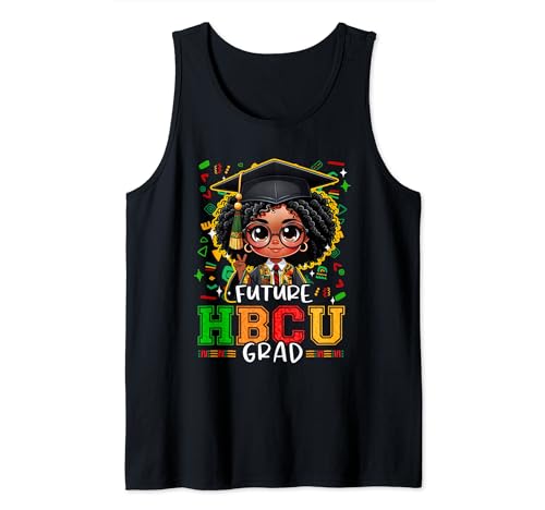 HBCU Apparel For Kids Future HBCU Grad Black Girl Graduación Camiseta sin Mangas