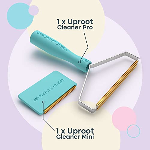 Uproot Cleaner Pro Pet Hair Remover & Mini - Hairy-Situation Survival Kit - Dog Hair Remover Multi Fabric Edge & Carpet Scraper By Uproot Clean - Cat Hair Remover For Couch, Pet Towers & Car Detailing #TOP6