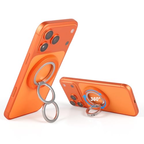 Image of ZORBES 1Pcs Magnetic Phone Ring Stand Support, 360 Degree Swivel Folding Phone Ring Grip Fidget Toy for Stress Relief, Aluminum Alloy Finger Holder Stand Phone Holder Grip