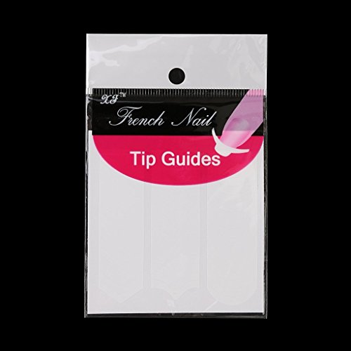 Haobase French Manicure Nail Art Tips Sticker Stencil 3 Style, White (Pack Of 10 Sheets) #TOP2