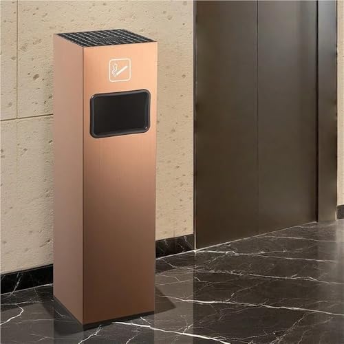 Elegant Indoor Outdoor Trash Can with Removable Inner Bucket - Durable Iron & Paint Finish - Perfect for Offices, Hotels, Home Use & Waste Management