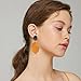 TOVABA Acrylic Earrings, Frosted Resin Statement Earrings Fashion Dangle Bohemian Fun Retro Earrings Boho Drop Costume Beach Jewelry for Women Yellow
