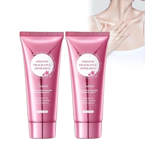 Kirschblüten Bodylotion mit Glitzereffekt, Strahlender Glow für besondere Anlässe, Intensive Feuchtigkeitspflege
