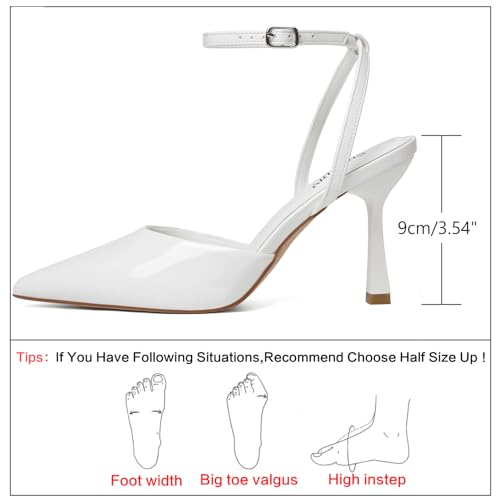 Image of Susanny Heels for Women Stiletto Closed Pointed Toe Backless Dress Shoes High Heels Sexy Kitten Pumps Wedding Guest Party Dance Prom Dressy Comfort Shoes