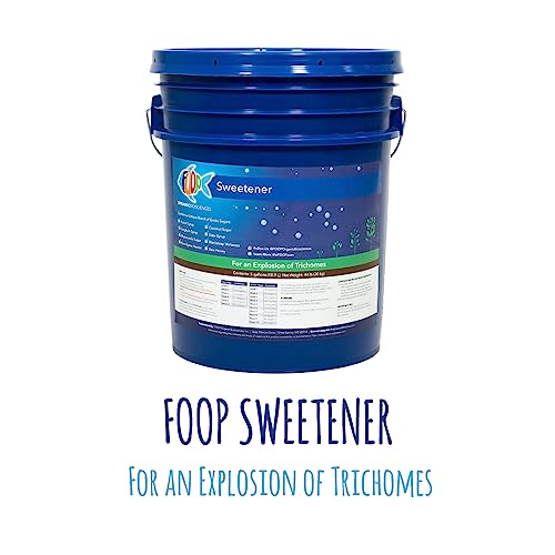 Foop Sweetener: Organic Sweetener For Plants | Creates An Explosion Of Trichomes And Improves Plant Flavor | Works With All Media And Nutrient Lines | Delivers Eight Organic Sugars (5 Gallons) #TOP1