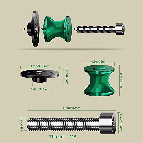 ZHUOWU M8 Schwingenschutz Schwingenadapter Ständer Bobbins Montageständer Schwingen Ständeraufnahme für Z900 2017 2018 2019 2020 2021 2022 2023 2024 Schwarz