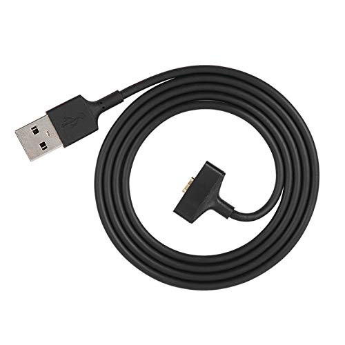 Cable USB, Cable de Carga USB de Repuesto de 5V 300mA para Reloj Fitbit Ionic, Material ABS + TPU, 92 cm de Longitud, Negr