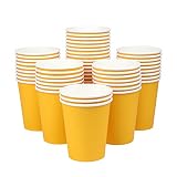 Kids Party Cups,50 Count,Multicolor Paper Cups For Weddding,Party,Picnic, BBQ, Travel, and Event(Yel