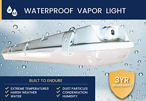 Orilis (4-Pack) 36W Commercial Indoor/Outdoor Integrated 2 Ft Vapor Tight Water Resistant Anti-Fogging Led Fixture - 6500K - 3,600 Lumens #TOP1