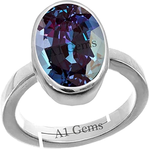 Bague alexandrite 4.25 ratti le cadeau idéal en pierre précieuse pour homme