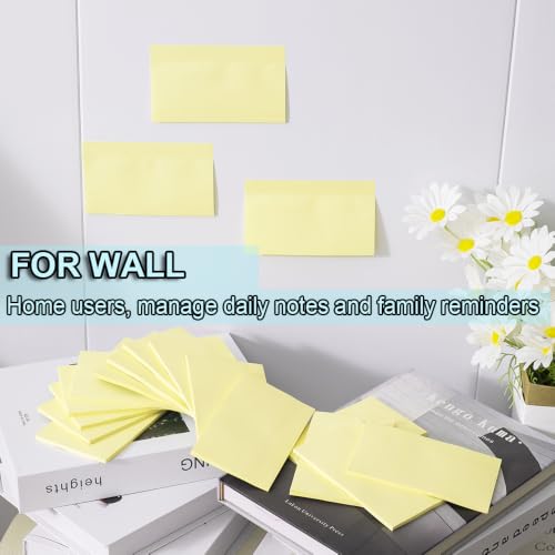 Image of (15 Pads) Sticky Notes 3x5 in,Light Yellow Notepads,Stickies,Memo Note Pad