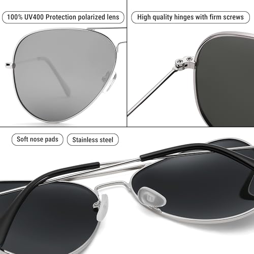 Image of Pro Acme Aviator Sunglasses for Men Women Classic Polarized UV400 Protection
