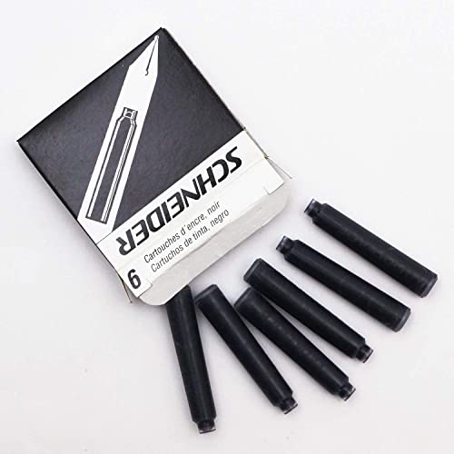 Schneider Cartucho de tinta, formato padrão, fecho de esfera, refil para canetas esferográficas, tin