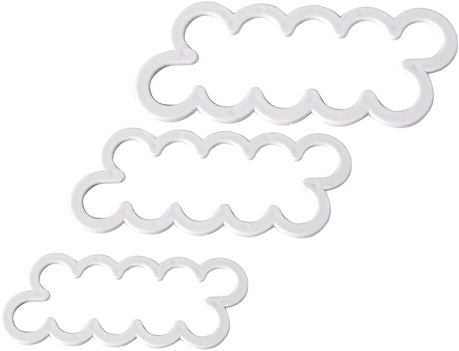 3Pcs 3D Rose Petal Cutter Cake Decorating Flower Fondant Mould