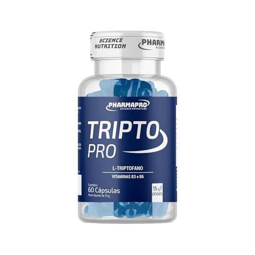 Triptofano 860mg Tripto Pro Pote 60 Capsulas Suplemento em Cáps Aminoácido L-Triptofano Vitaminas B3 Niacina Vitamins B6 Magnésio Importado Original - PharmaPro