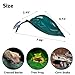 SEZDEKI Reptile Hammock with Suction Cups Plastic Leaf Hanging Bed for Crested Gecko Lizard Hideout Climbing Toys Tank Ornament Accessories for Leopard Gecko Tree Frog Snake Amphibian (Dark Green)