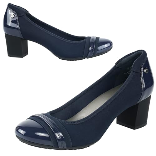 JENN ARDOR Womens Dress Pumps Ballet Chunky Heels for Women Round Toe Mid Square Block Heels Soft Slip On Pumps Shoes for Office Lady Dancer Wedding Shoes Youth 2inch