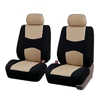 Saferide Universele stoelhoezen, complete set stoelbekleding voor auto, stoelbeschermer, set beschermhoezen, autostoelhoezen, autostoelhoezen, stoelbeschermer, modern beige