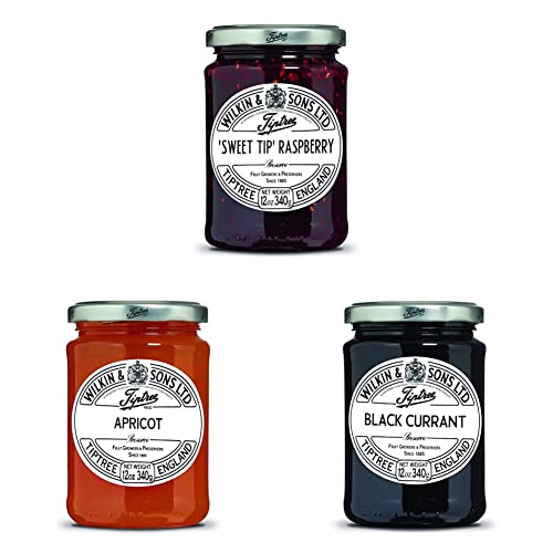 Tiptree Sweet Tip Raspberry, Apricot, Black Currant Preserve