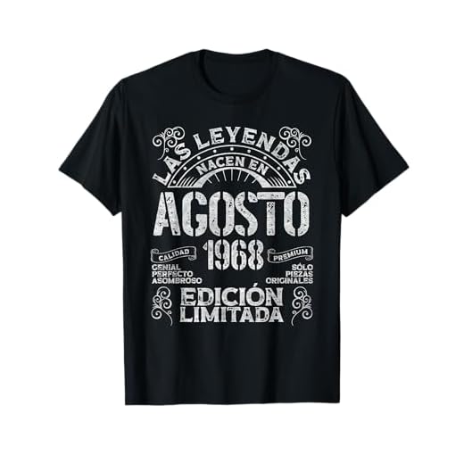 Las Leyendas Nacen En Agosto 1968 54 años Cumpleaños Camiseta