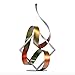 Tooarts Square and Ribbon Modern Metal Sculpture Iron Abstract Statue Ornament Home Decor