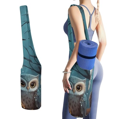Sac de tapis de yoga en toile de coton imperméable et résistant avec poches de rangement