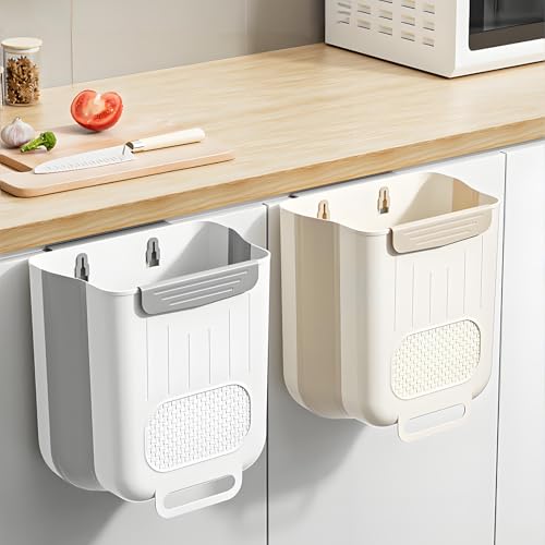 Papelera plegable ovalada blanca de 10 litros miniatura 7