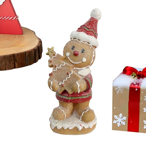 Figurine de Noël décorative bonhomme d'épices en résine pure